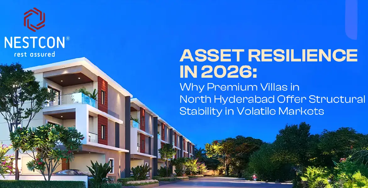 Modern premium villas in North Hyderabad gated community